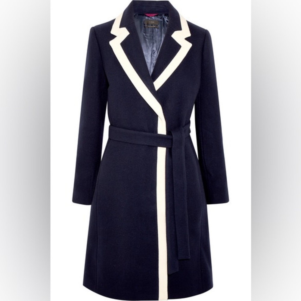 J Crew navy wool coat